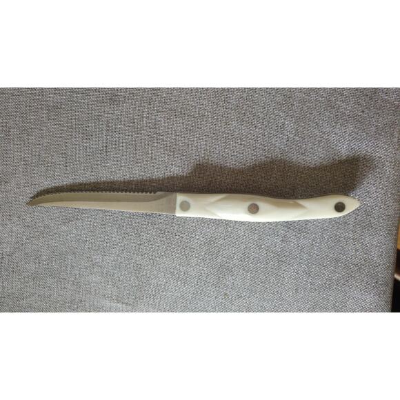 Cutco 1721 KA Serrated Knife Pearl White Handle Made in the USA Trimmer, Slicing - Picture 3 of 7